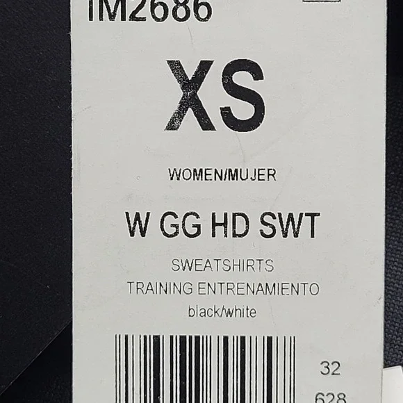 Adidas Aeroready Training Hoodie Women XS Black NEW IM2686 Sweatshirt - Picture 6 of 8